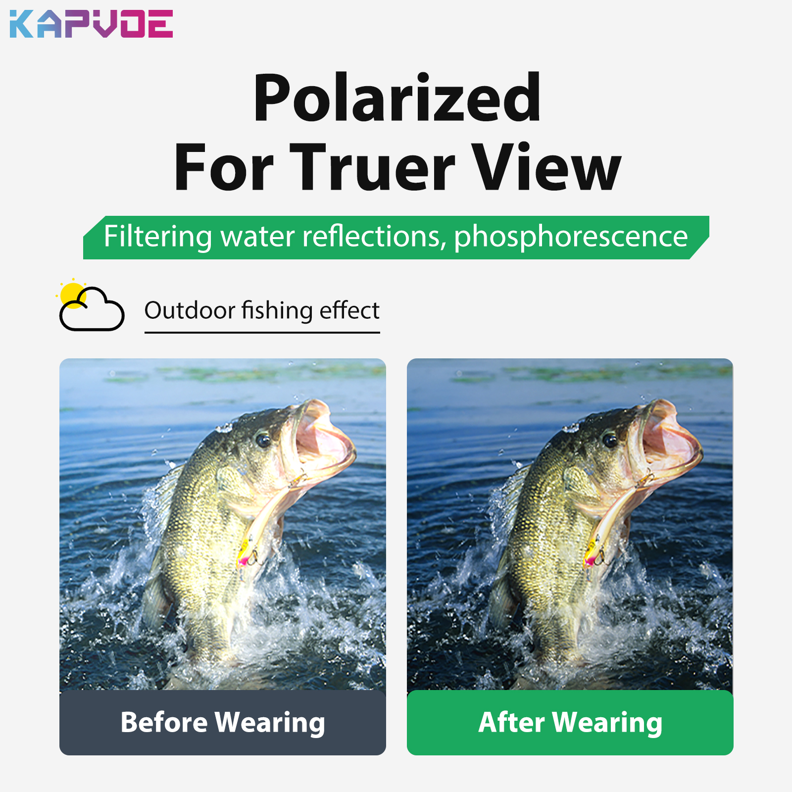 도매가 11.00달러 Kapvoe K232-Q 패션 편광 사이클링 안경