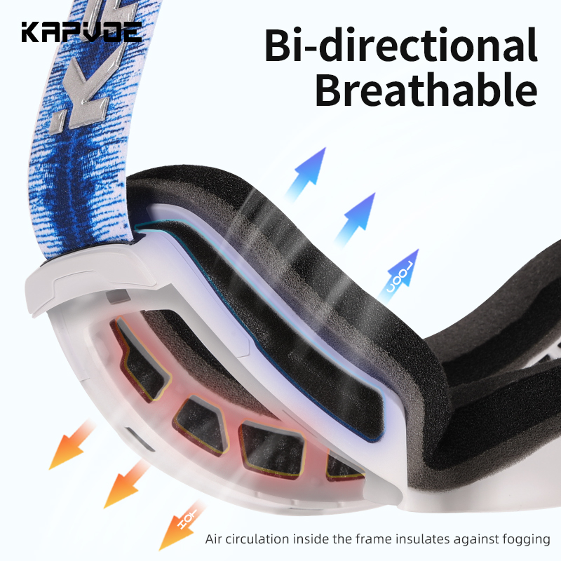 도매가 18.00달러 Kapvoe K1718 UV400 스키 고글