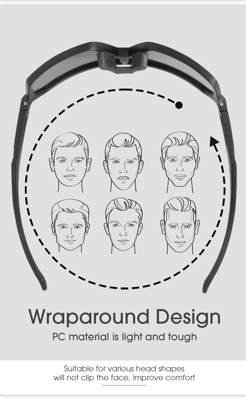 도매가 US$4.50 SCVCN S62 포토크로믹 사이클링 스포츠 선글라스