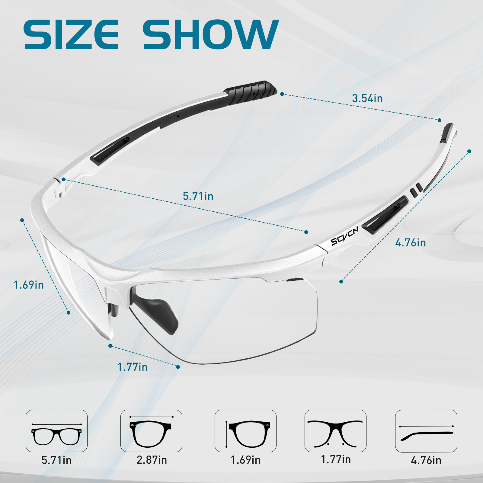 도매가 US$7.50 SCVCN S86 편광 포토크로믹 스포츠 선글라스