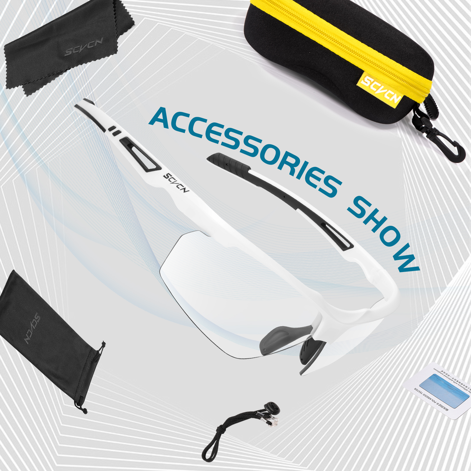 도매가 US$7.50 SCVCN S86 편광 포토크로믹 스포츠 선글라스