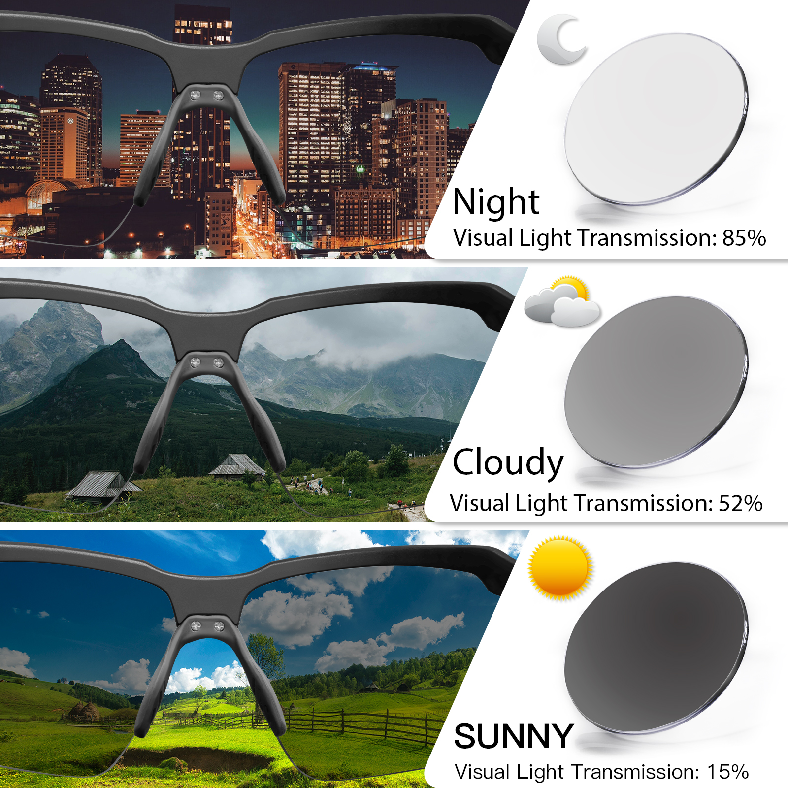 도매 가격 9.90달러 Kapvoe K87-PH 스포츠 선글라스